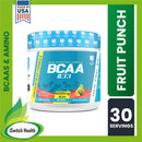 Muscle Rulz BCAA + B6 6000MG - 30 Servings | BCAA Supplement | BCAA 2:1:1 | Premium BCAA Formula | 6000mg BCAA | Branched-Chain Amino Acids