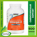 Now Foods Omega-3 Fish Oil (Molecularly Distilled) - 500 Softgels