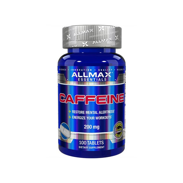 All Max Nutrition Caffeine - 200mg - 100 Tablets | Caffeine | Improve Strength | Pre workout caffeine