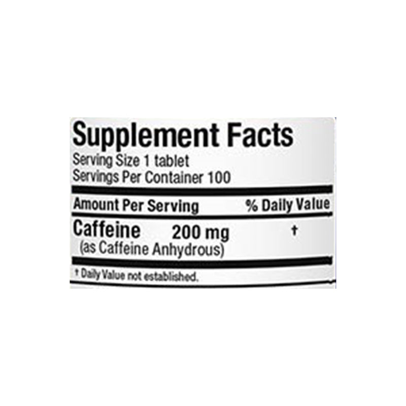 All Max Nutrition Caffeine - 200mg - 100 Tablets | Caffeine | Improve Strength | Pre workout caffeine