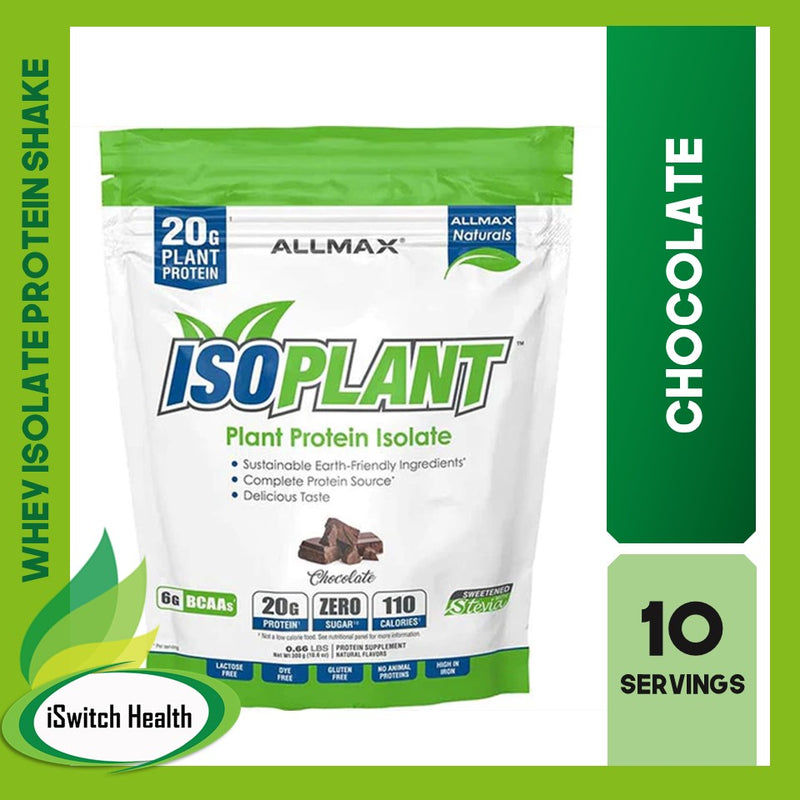 Allmax Nutrition Isoplant Plant Protein Isolate - 10 SERVINGS - Chocolate