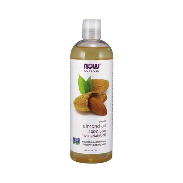 Now Foods Sweet Almond Oil 100% Pure Moisturizing Oil - 16oz (473ml)