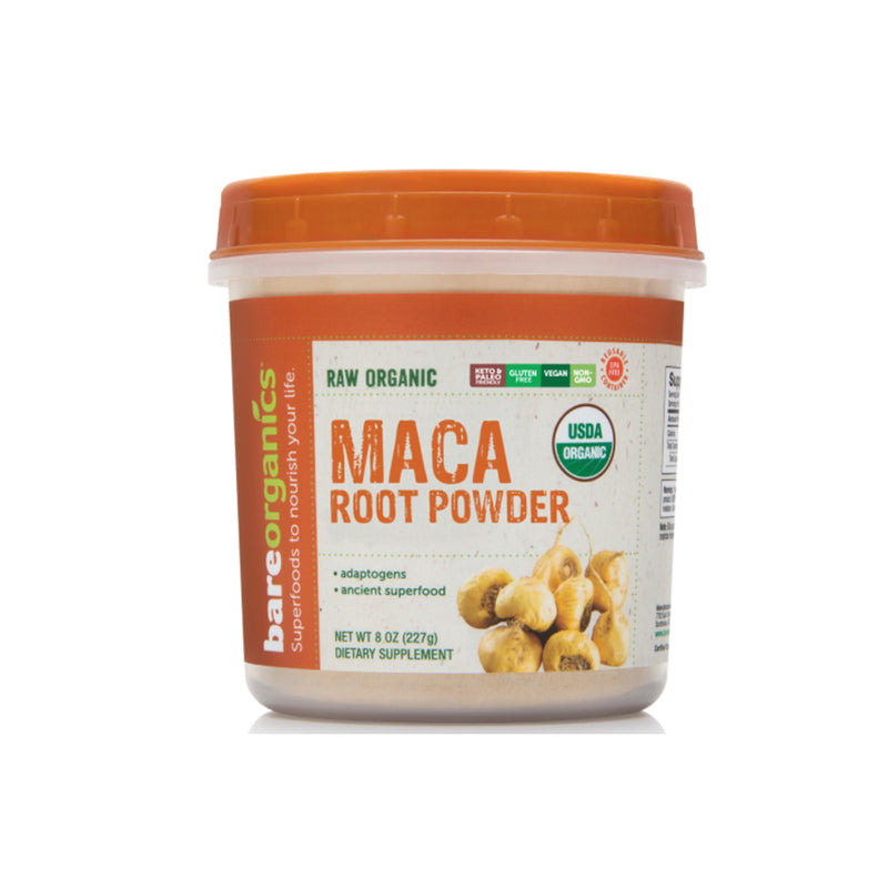 BareOrganics USA-Imported Raw Organic Maca Powder - 8oz - 227g