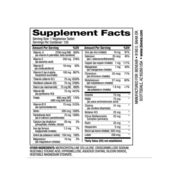 Biovea Complete Multi Vitamin - 120 Tablets