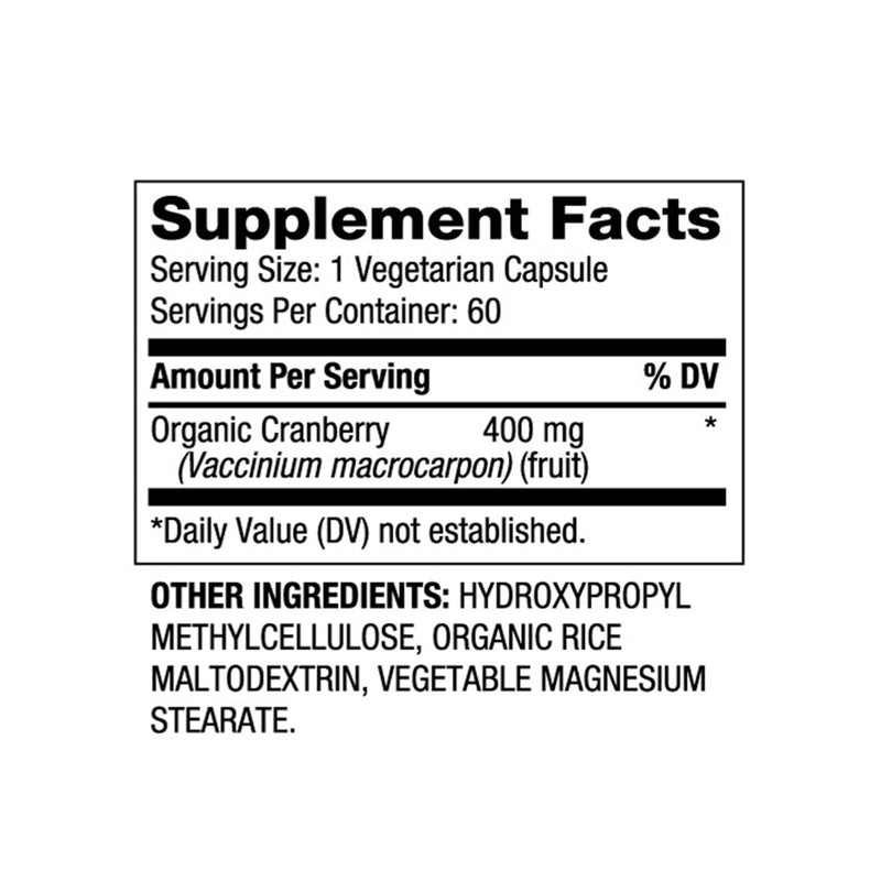 Biovea Cranberry Organic (400mg) - 60 Capsules