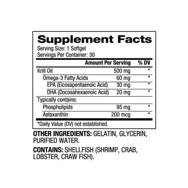 Biovea Omega 3 Krill Oil (500mg) - 30 Softgels