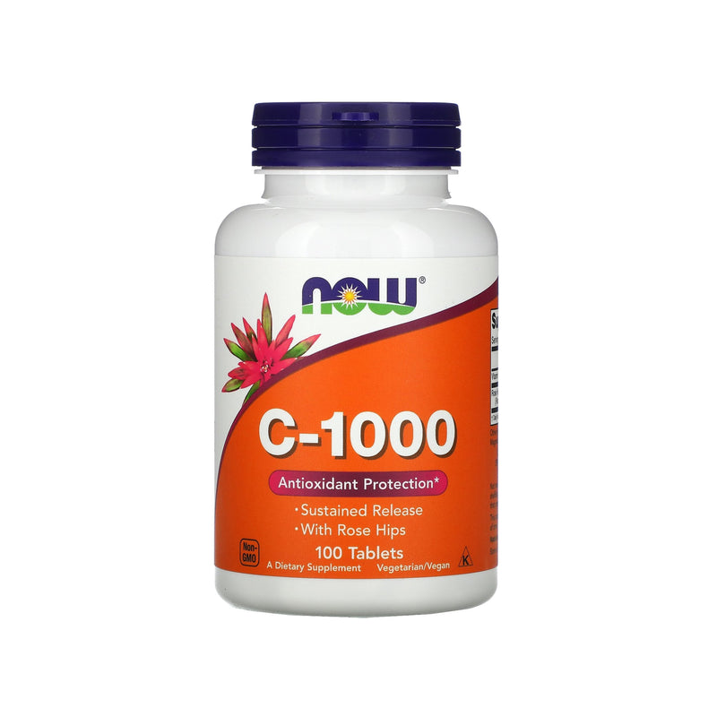 Now Foods Vitamin C-1000 With Rose Hips (1000mg) - 100 Tablets