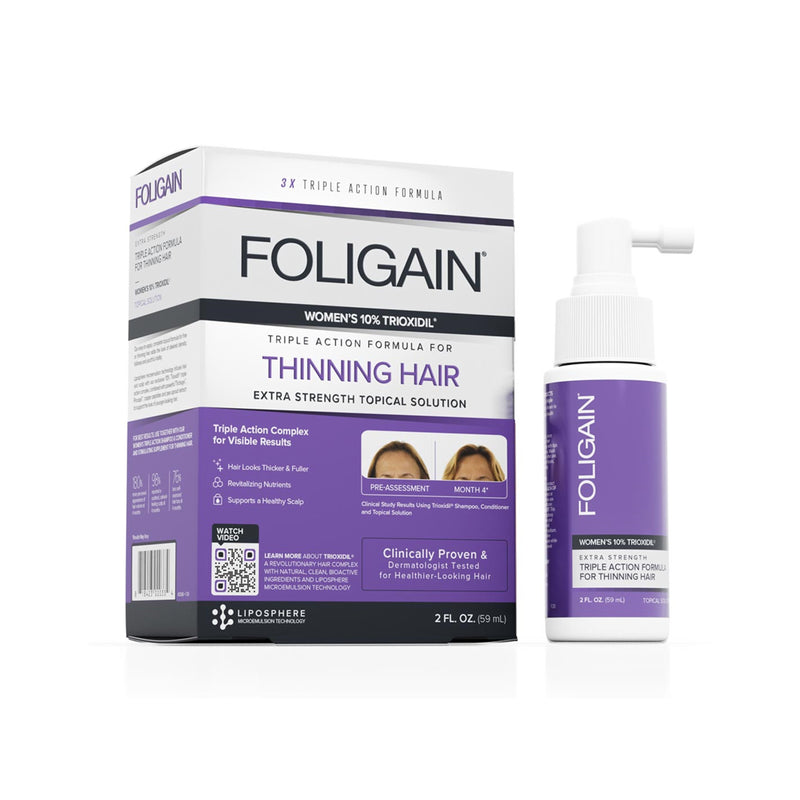 Foligain Triple Action Complete Formula For Thinning Hair For Women (10% Trioxidil) - 2 Fl Oz - 59ml