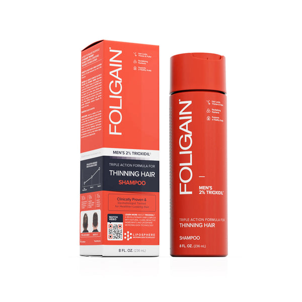 Foligain Triple Action Shampoo For Thinning Hair For Men (2% Trioxidil) - 8 Fl Oz - 236ml