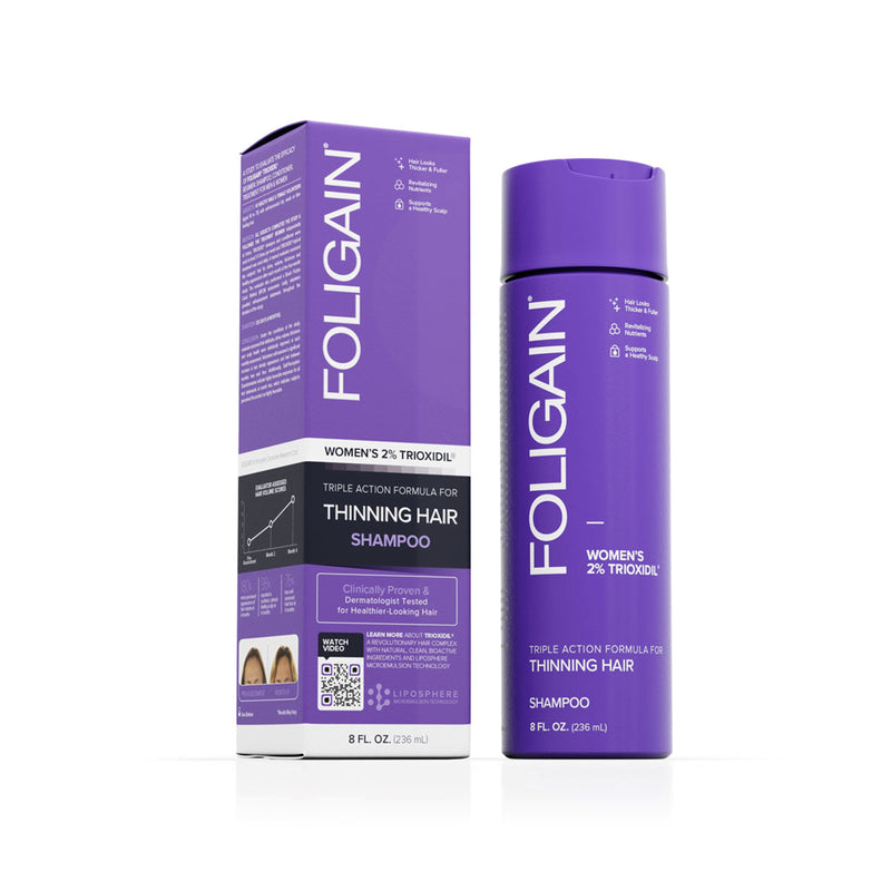 Foligain Triple Action Shampoo For Thinning Hair For Women (2% Trioxidil) - 8 Fl Oz - 236ml