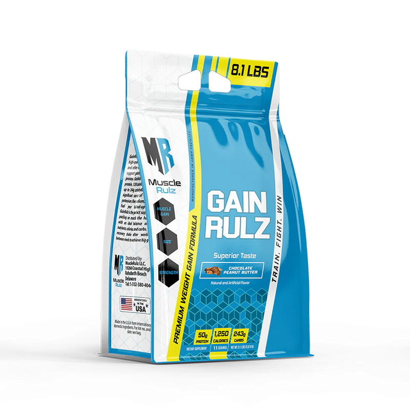 Muscle Rulz Gain Rulz Premium Weight Gainer Protein Formula - 8.1lbs