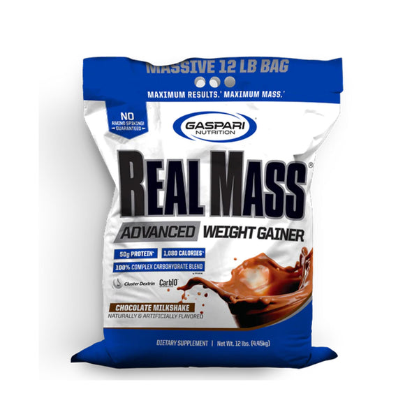 Gaspari Real Mass Advanced Weight Gainer - 12lbs - Chocolate Milkshake