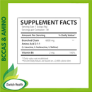 Muscle Rulz BCAA + B6 6000MG - 30 Servings | BCAA Supplement | BCAA 2:1:1 | Premium BCAA Formula | 6000mg BCAA | Branched-Chain Amino Acids