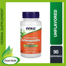 Now Foods Ashwagandha Extract (450mg) - 90 Veggie Capsules