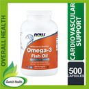Now Foods Omega-3 Fish Oil (Molecularly Distilled) - 500 Softgels