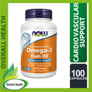 Now Foods Omega-3 Fish Oil (Molecularly Distilled) - 100 Softgels