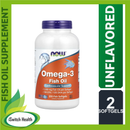 Now Foods Omega-3 Fish Oil (Molecularly Distilled) - 200 Softgels