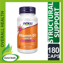 Now Foods Vitamin D-3 (1,000 IU) - 180 Softgels