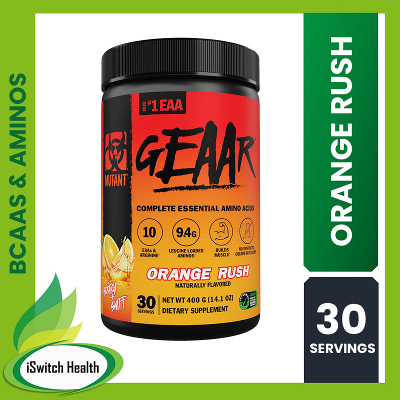 MUTANT GEAAR - COMPLETE EAA + ELECTROLYTE BLEND - 30 SERVINGS - TROPICAL FRUIT PUNCH