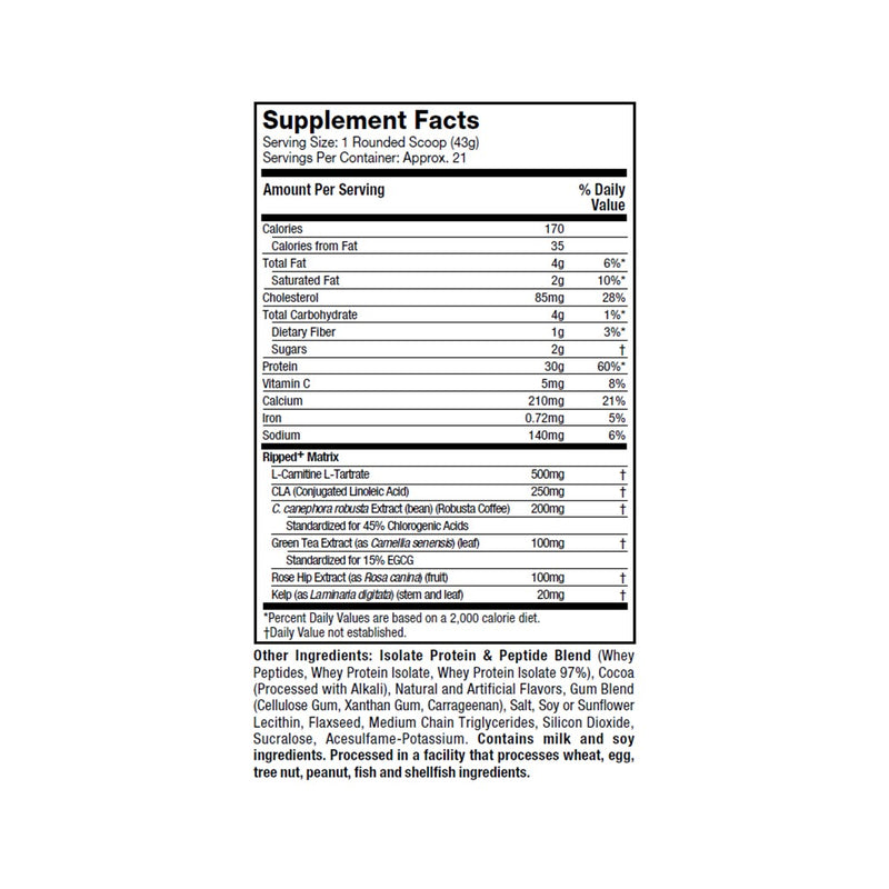 MuscleTech Nitro-Tech Ripped - 4lbs