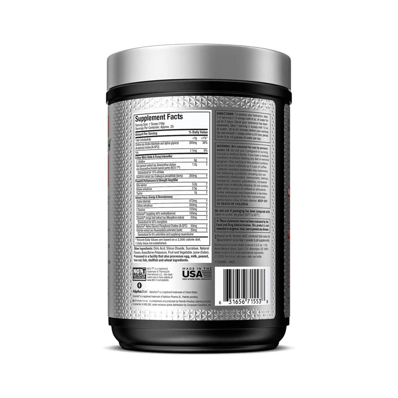 MuscleTech Shatter Elite Pre-Workout - 25 Servings - Glacier Berry