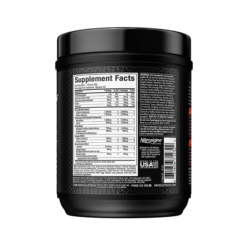 Muscletech Vapor X5 Pre-Workout - Miami Spring Break - 30 Servings