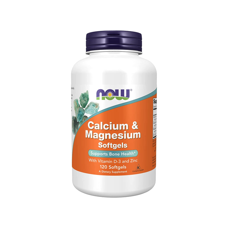 Now Foods Calcium & Magnesium W/ Vitamin D-3 & Zinc - 120 Softgels