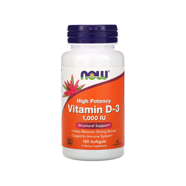 Now Foods Vitamin D-3 (1,000 IU) - 180 Softgels