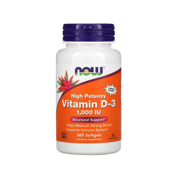 Now Foods Vitamin D-3 (1,000 IU) - 360 Softgels