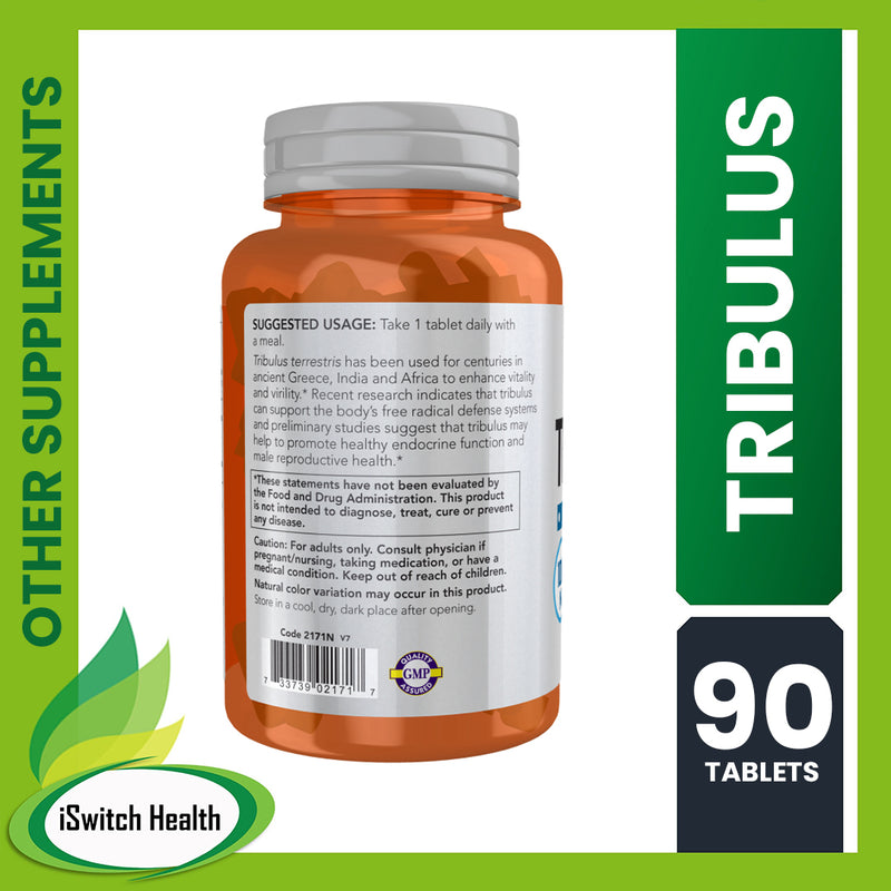 NOW FOODS TRIBULUS MEN'S HEALTH 90 TABLETS /1000MG