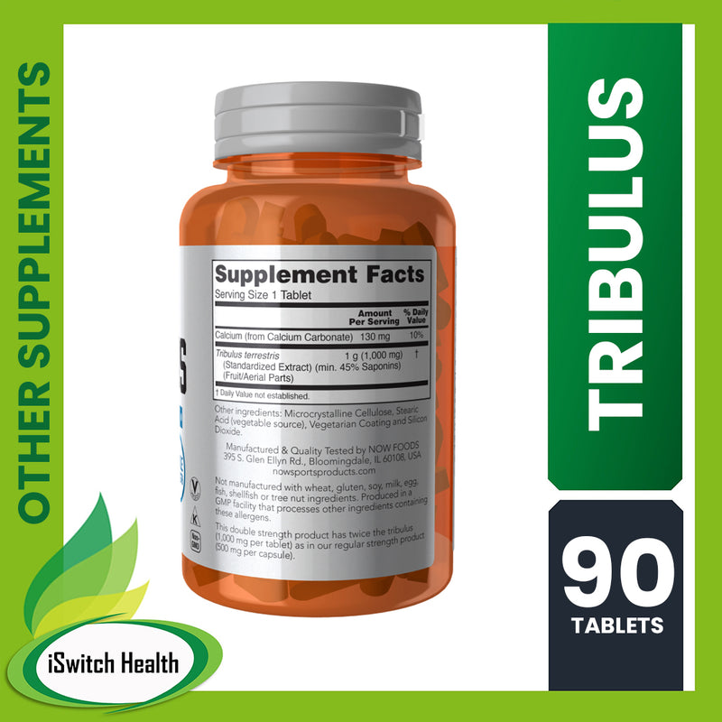 NOW FOODS TRIBULUS MEN'S HEALTH 90 TABLETS /1000MG