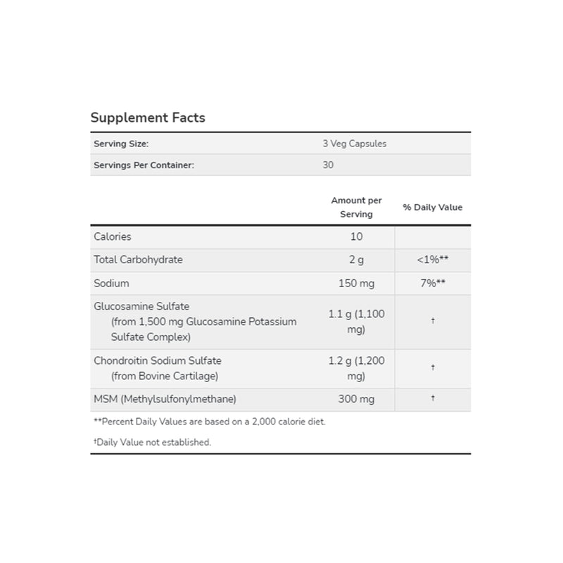 Now Foods Glucosamine & Chondroitin Plus MSM - 180 Capsules