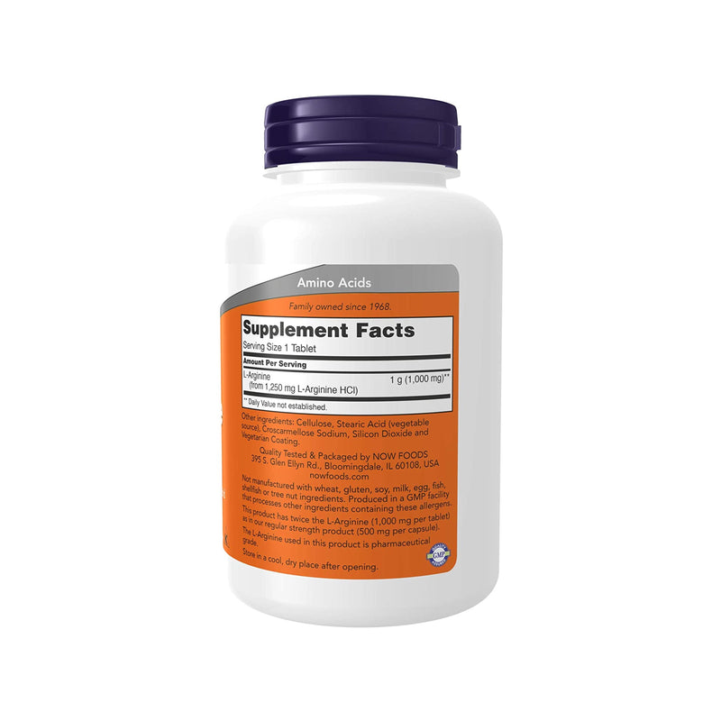 Now Foods L-Arginine Double Strength (1000mg) - 120 Tablets