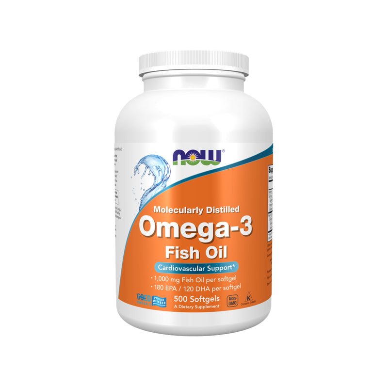 Now Foods Omega-3 Fish Oil (Molecularly Distilled) - 500 Softgels