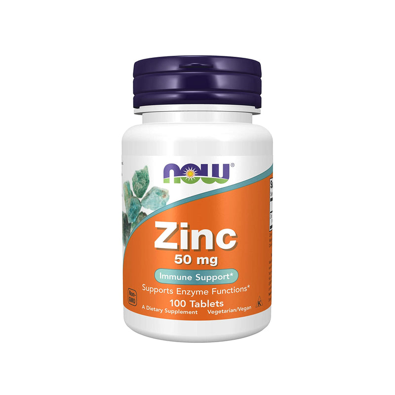 Now Foods Zinc Gluconate (50mg) - 100 Tablets