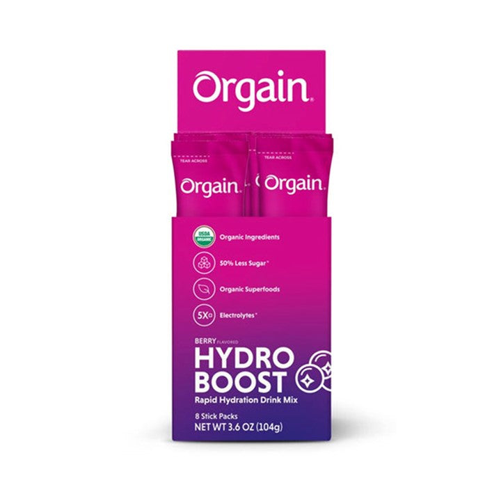 Orgain Organic Hydroboost Rapid Hydration Drink Mix - 8 Stick Packs