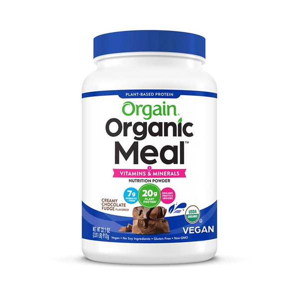 Orgain Organic Meal Nutrition Shake Powder Creamy Chocolate Fudge - Plant Based - 2.01lbs