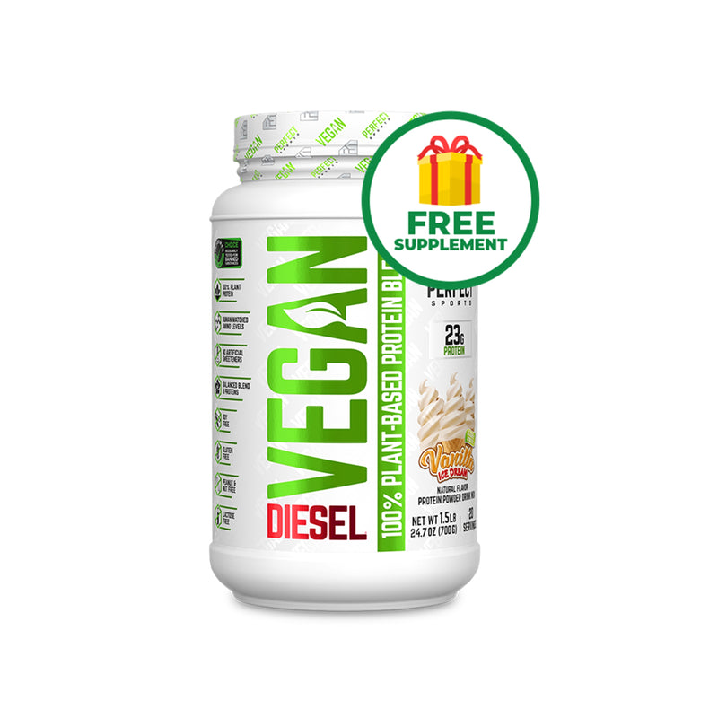 Perfect Sports Diesel Vegan 100% Plant-Based Protein - 1.5lbs  (Vanilla Ice Dream)