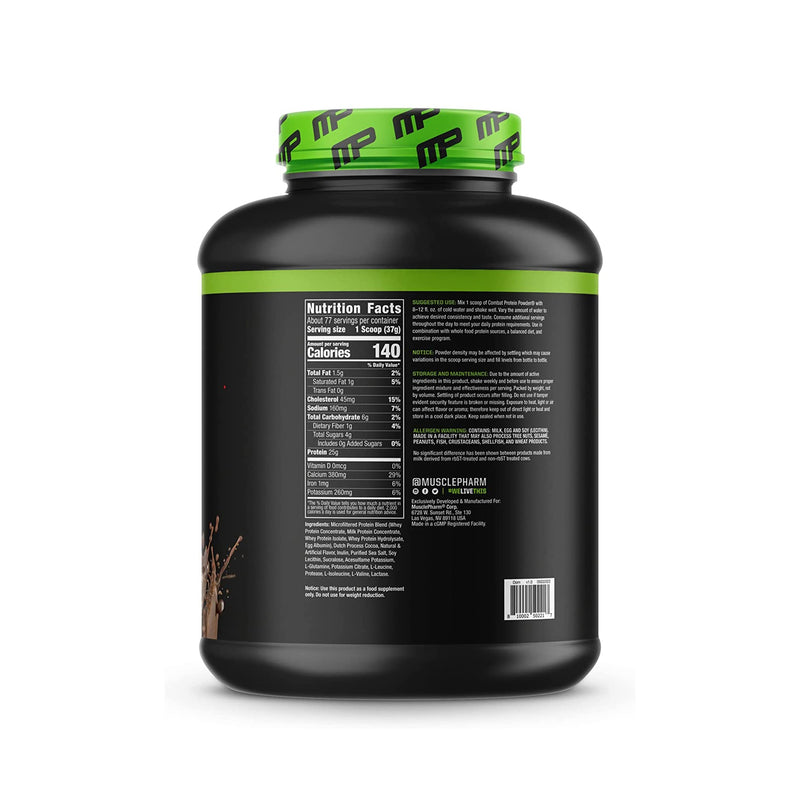 MusclePharm Combat Powder Protein Blend Chocolate Milk - 6.2lbs