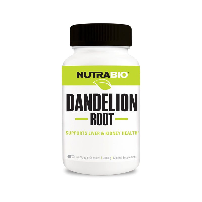 NutraBio Dandelion - 500mg - 120 Capsules