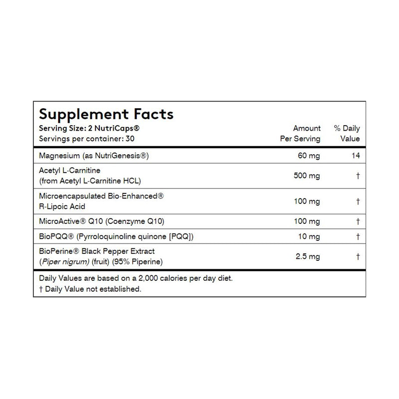 Performance Lab Core Range - Energy - 60 Nutricaps