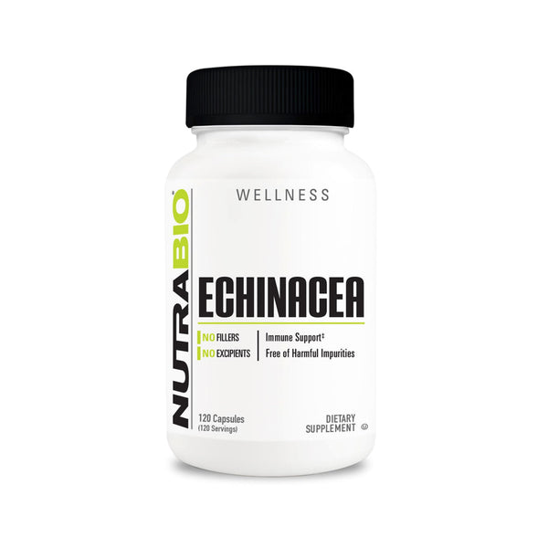 NutraBio Echinacea Immune Booster - 120 Capsules