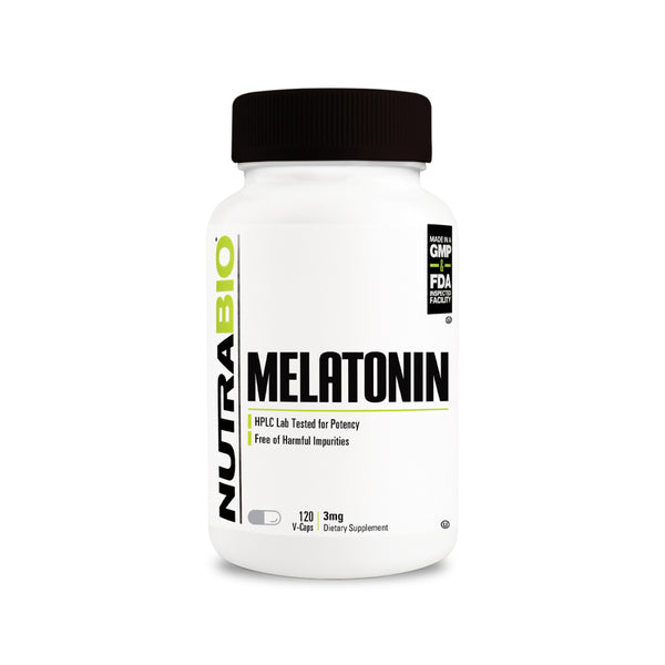 NutraBio Melatonin - 3mg/120 Capsules