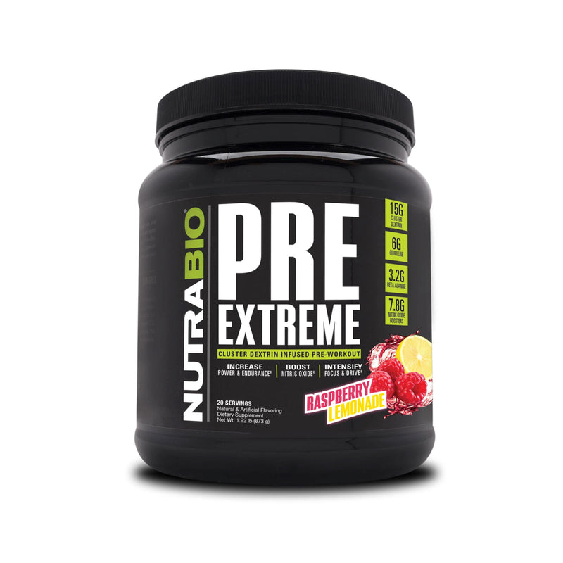 NutraBio Pre Extreme V5 Raspberry Lemonade - 20 Servings