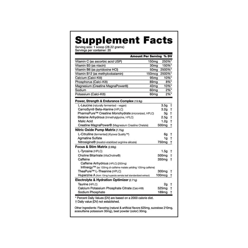 NutraBio Pre V5 - 20 Servings - Watermelon