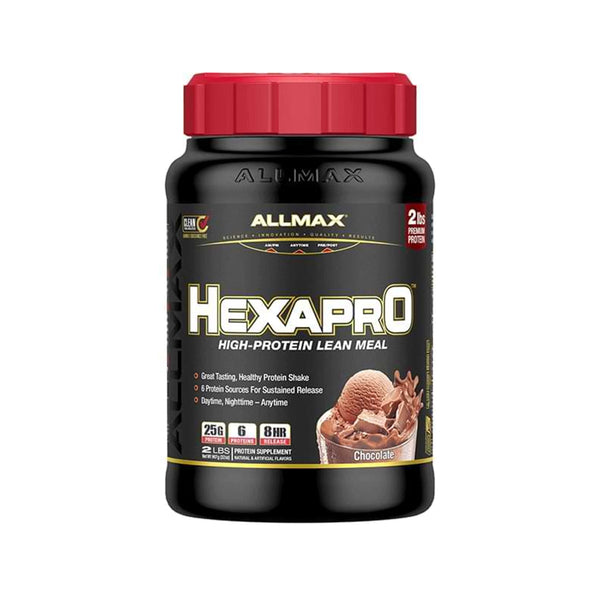 Hexa Pro Ultra Pemium Sustained Release Protein Blend - Chocolate - 2lbs | AllMax Nutrition