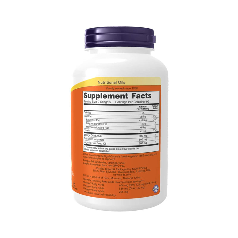 Now Foods Super Omega 3-6-9 - 180 Softgels