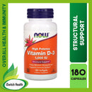 Now Foods Vitamin D-3 (1,000 IU) - 180 Softgels