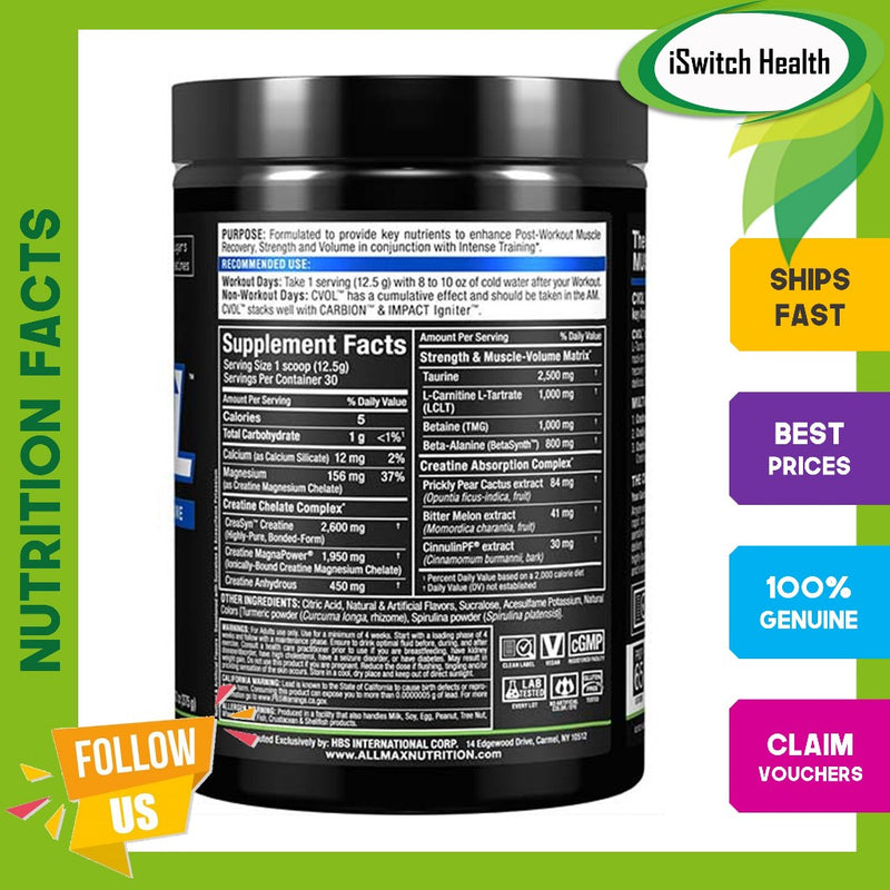 C:VOL POST WORKOUT - 30 SERVINGS  (COCONUT LIME MOJITO)