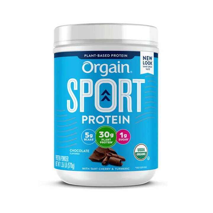 Orgain Organic Sport Protein Powder Chocolate - Plant Based - 1.26lbs